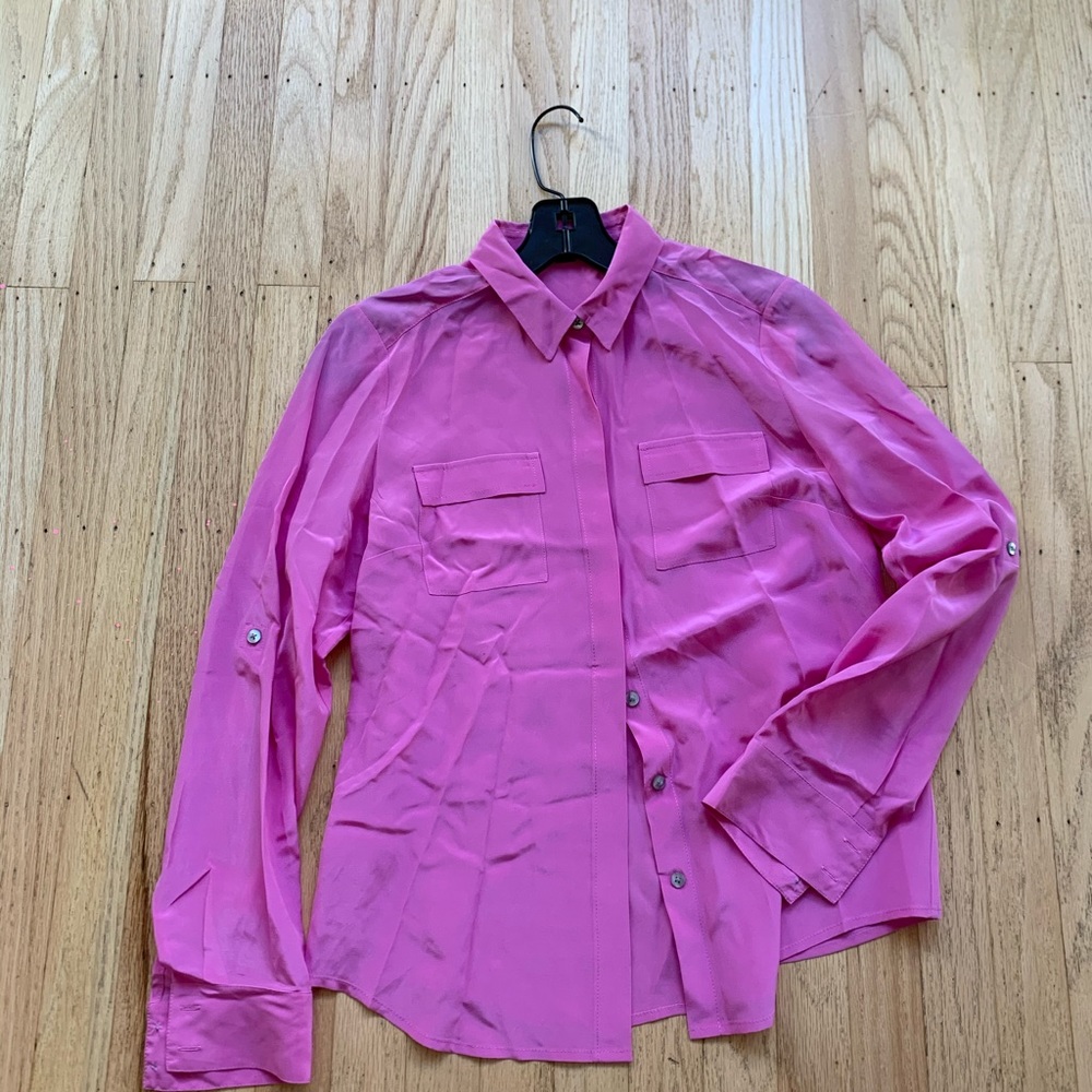 100% silk shirt blouse by Ann Taylor size 4P